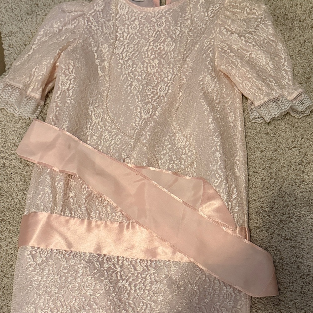 Elegant Pink Lace Kids Formal Dress